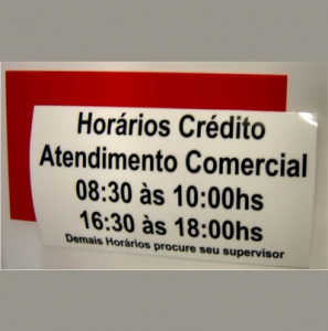 Indicativas e Identificação - Placa de Identificação em Acrilico com Adesivo
